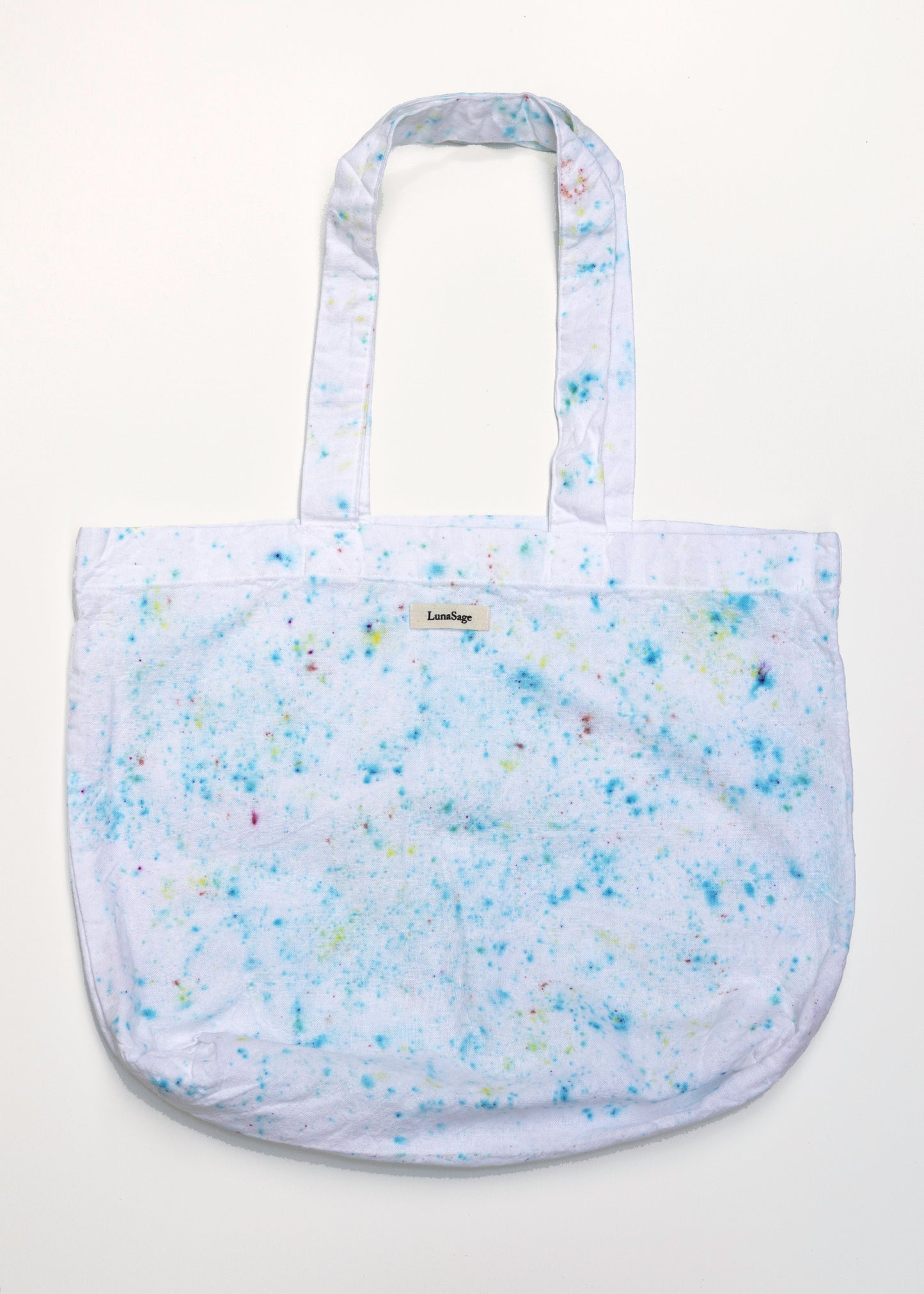 Blue Splatter Dye Tote Bag