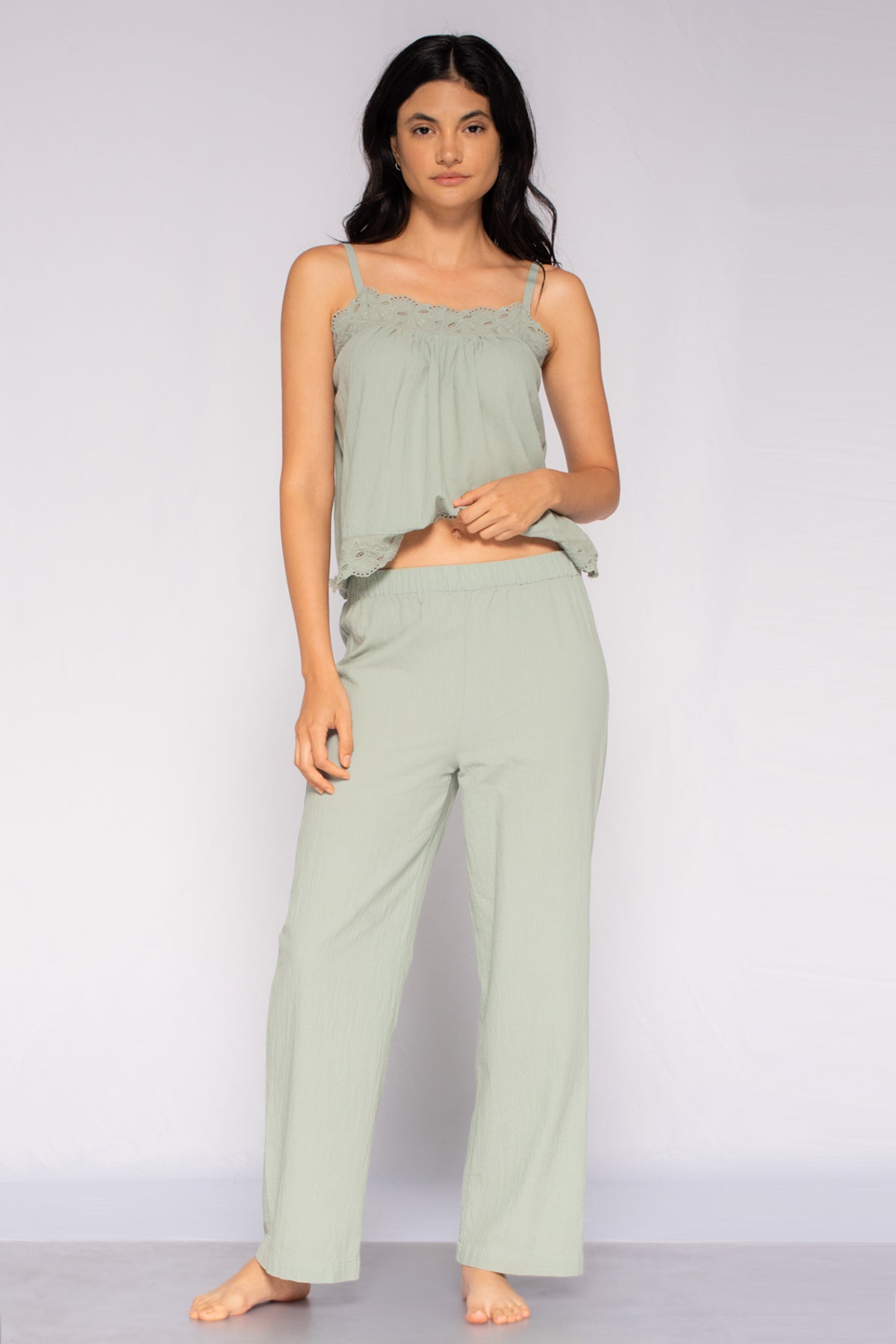 Lounge Pants - Womens - Cotton Relaxed Fit Pants